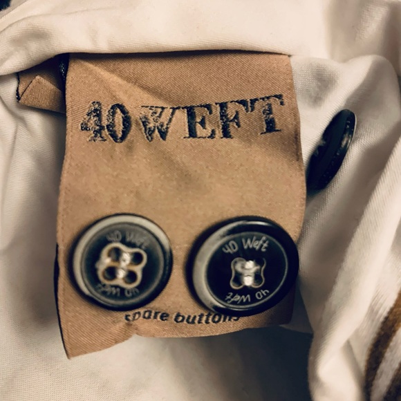 40 Weft Bermuda Shorts Blue/White Stripes - waist 38 - Picture 7 of 7